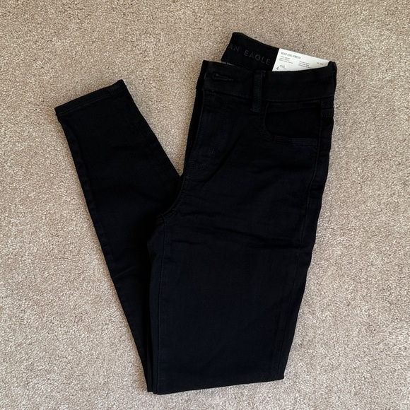 American Eagle Outfitters Women’s Black NE(X)T Level Stretch Curvy Jegging Jeans - Picture 1 of 7